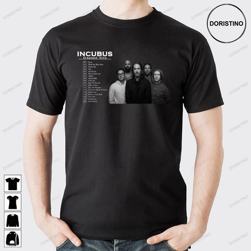 Incubus Greatest Hits Tour Dates Limited Edition T-shirts